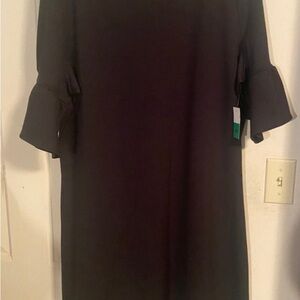 Dip Black Sheath Dress with Bell Sleeves XL